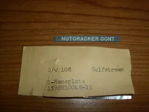 Gulfstream Nutcracker Cont Placard